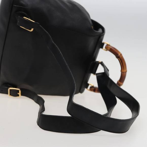 GUCCI Bamboo Backpack Leather Black 003 2058 0016 Auth 76392 - Picture 8 of 16